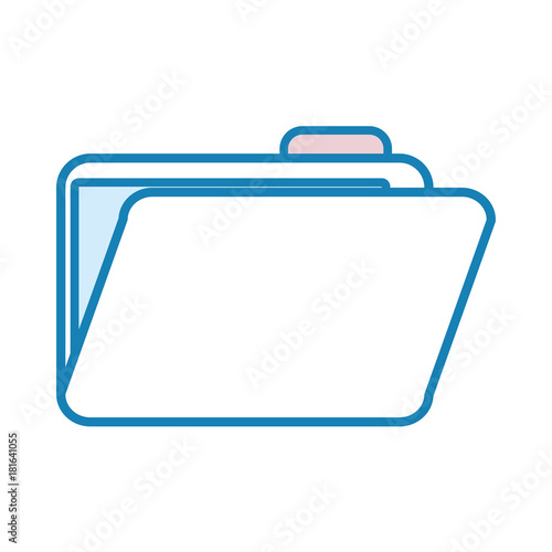 document folder icon over white background vector illustration