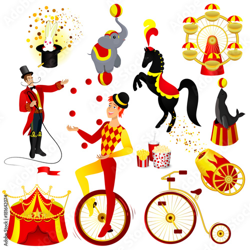 circus set cartoon