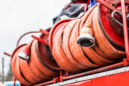 Feuerwehr Wasserschläuche