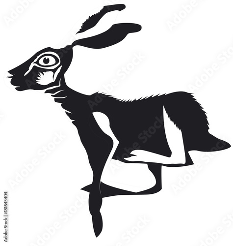 Lapin silhouette courant
