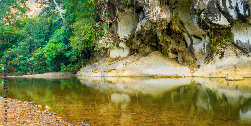 Fototapeta premium Mountain river in Khao Sok National Park in Thailand