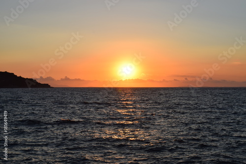 Sonnenuntergang Ischia Inseln küste Italien