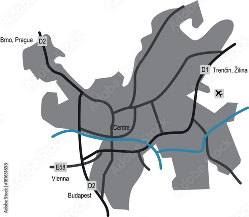 Bratislava Transport Map