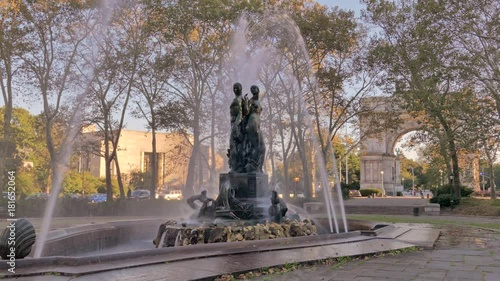 Grand Army Plaza fountain Brooklyn park New York photo