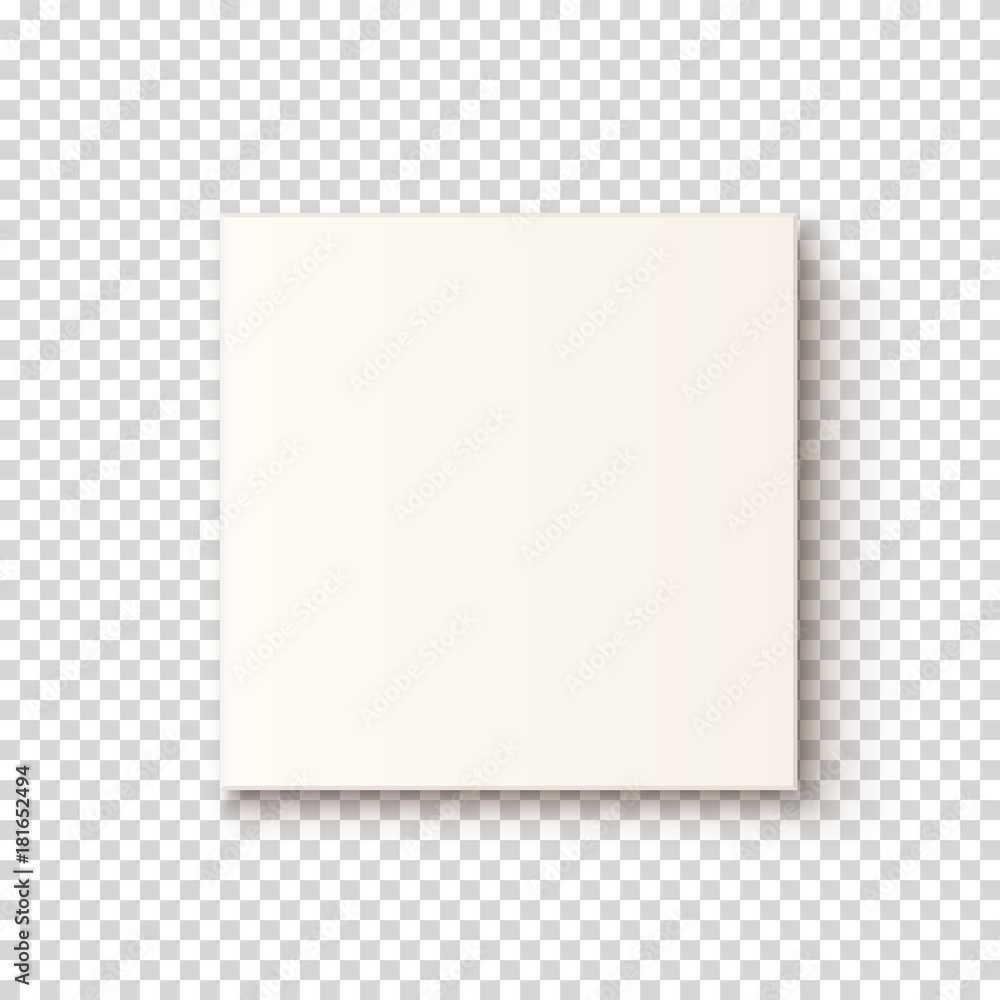 Realistic white box icon. Realistic white box icon.