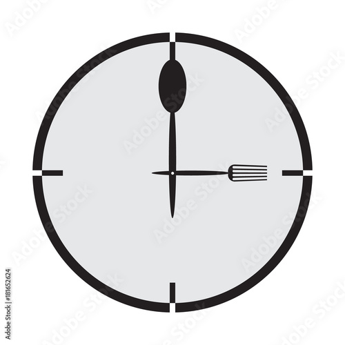 Vector icon with clock symbol