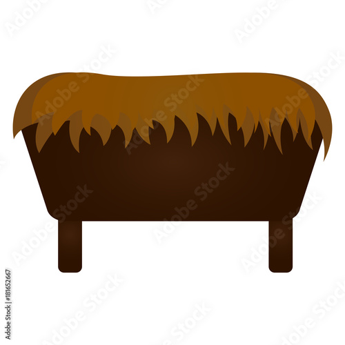 Isolated straw cradle
