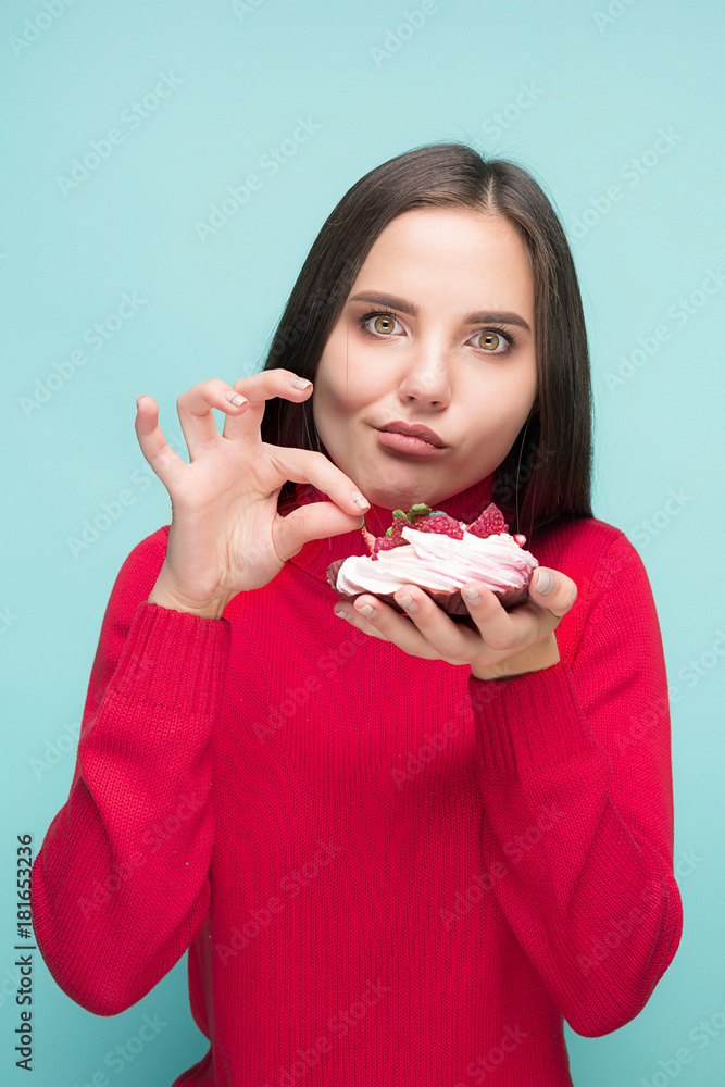 Beautiful women holding small cake. Birthday, holiday. Beautiful women holding small cake. Birthday, holiday.