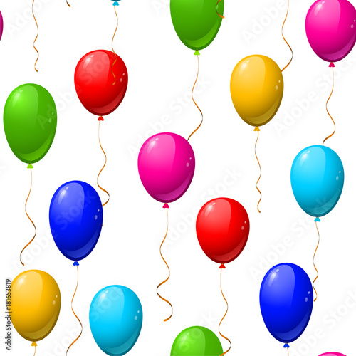 Seamless pattern with balloons