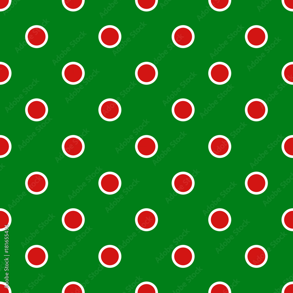 Red and green polka dot pattern Red and green polka dot pattern