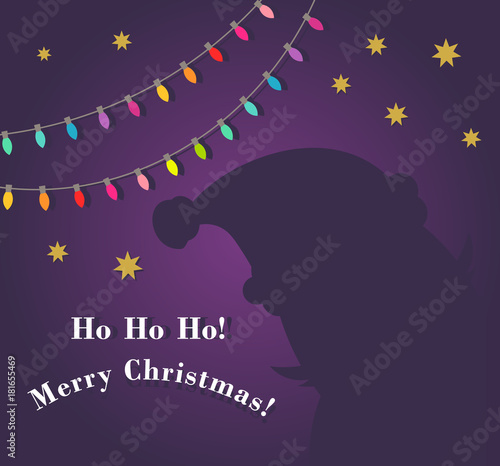 Santa Claus shade Christmas greeting card