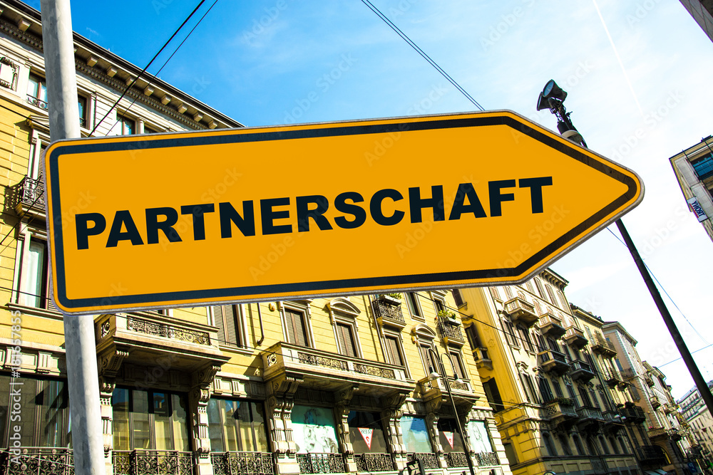 Obraz premium Schild 285 - Partnerschaft