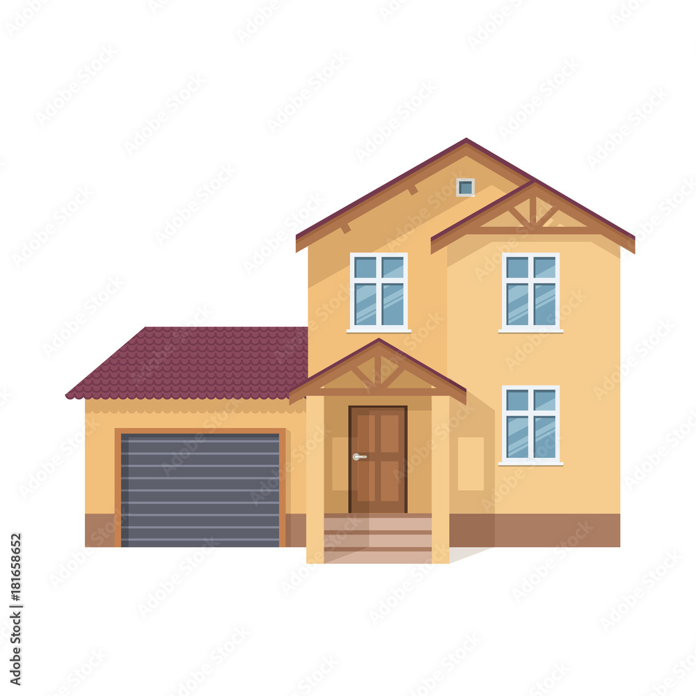 Bright multi-storey family house with garage and lot of rooms. Bright multi-storey family house with garage and lot of rooms.