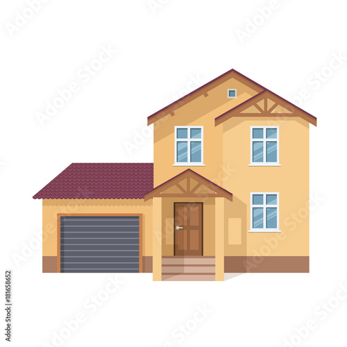 Bright multi-storey family house with garage and lot of rooms.
