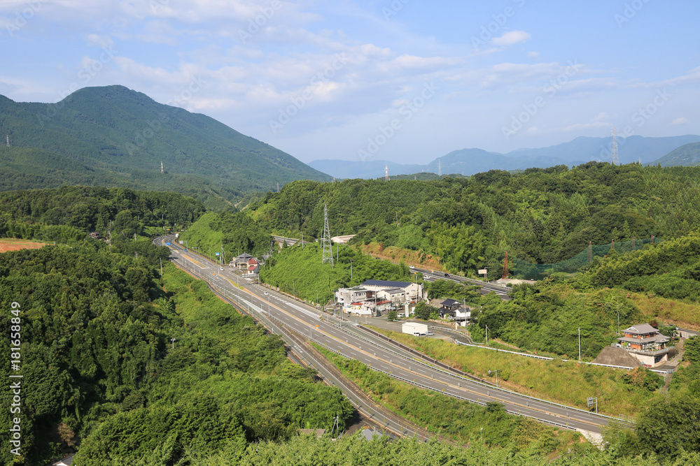 愛媛県内子町　竜王の砦から見た大洲方面