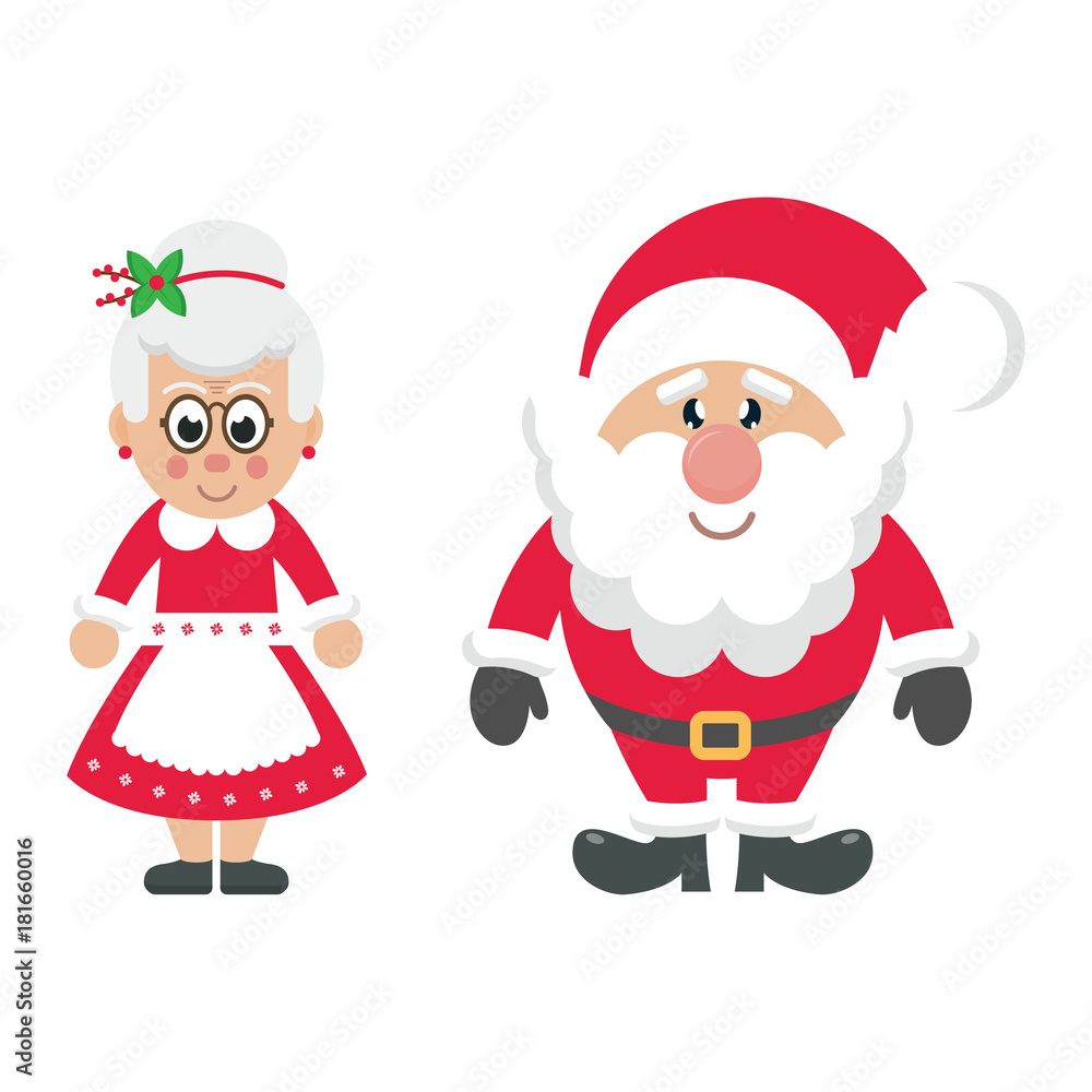 cartoon mrs santa and santa claus cartoon mrs santa and santa claus