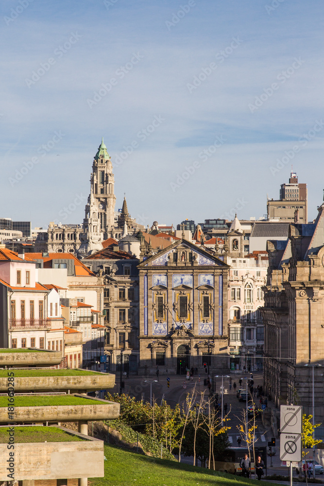 cityscape of Porto buildings and roofs