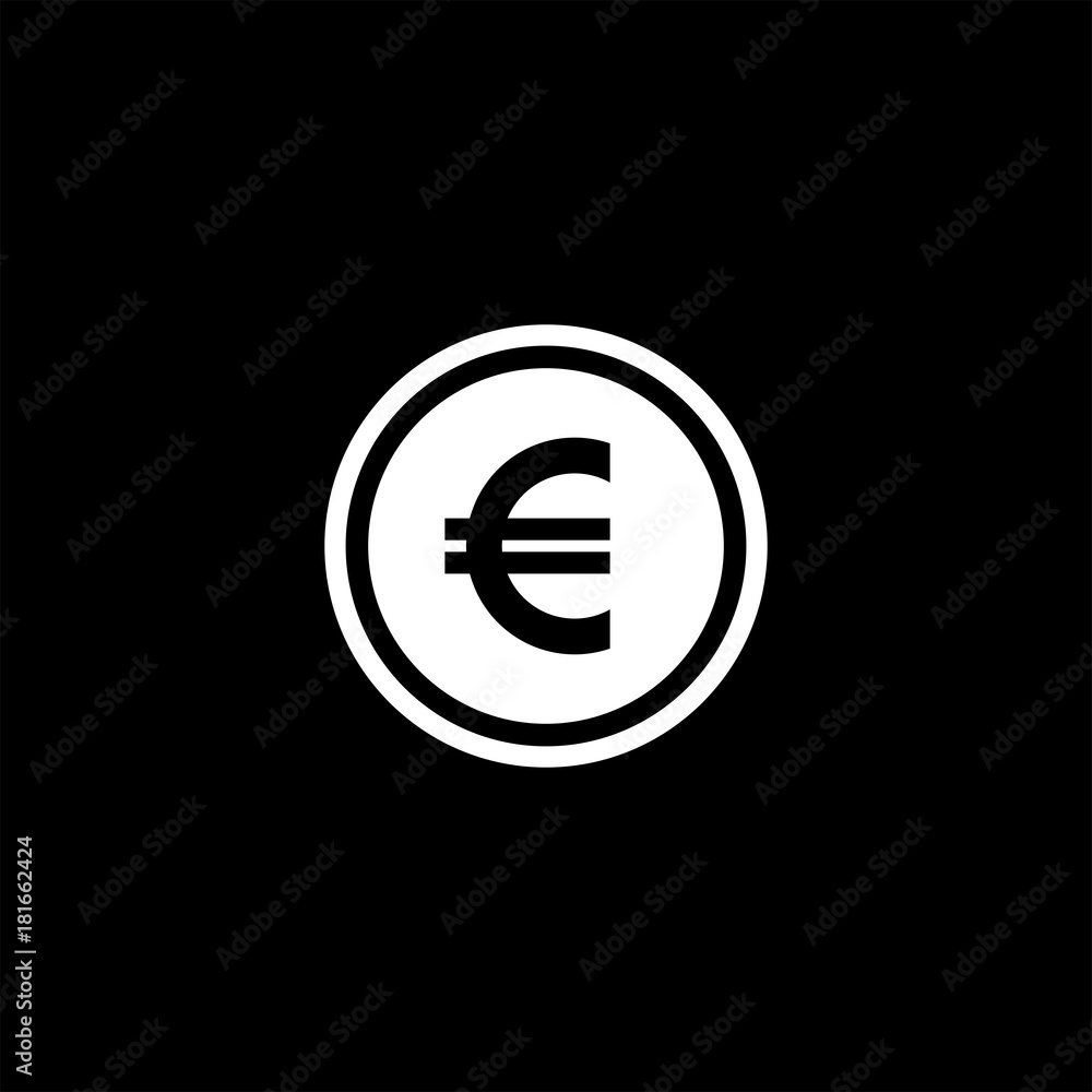 Euro flat vector icon Euro flat vector icon