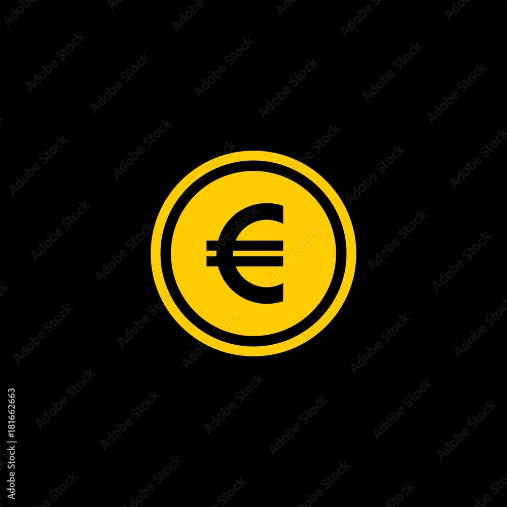 Euro flat vector icon Euro flat vector icon