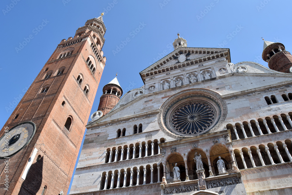 The facade of the imposing Cathedral of Cremona - Cremona - Italy 10