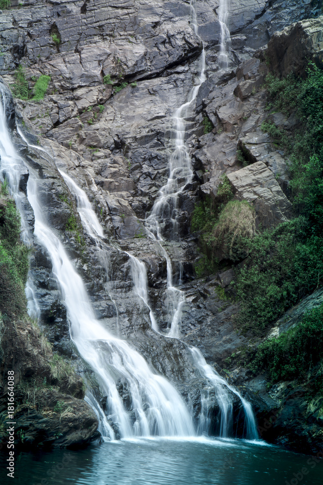 Obraz premium Beautiful large waterfall with clear water