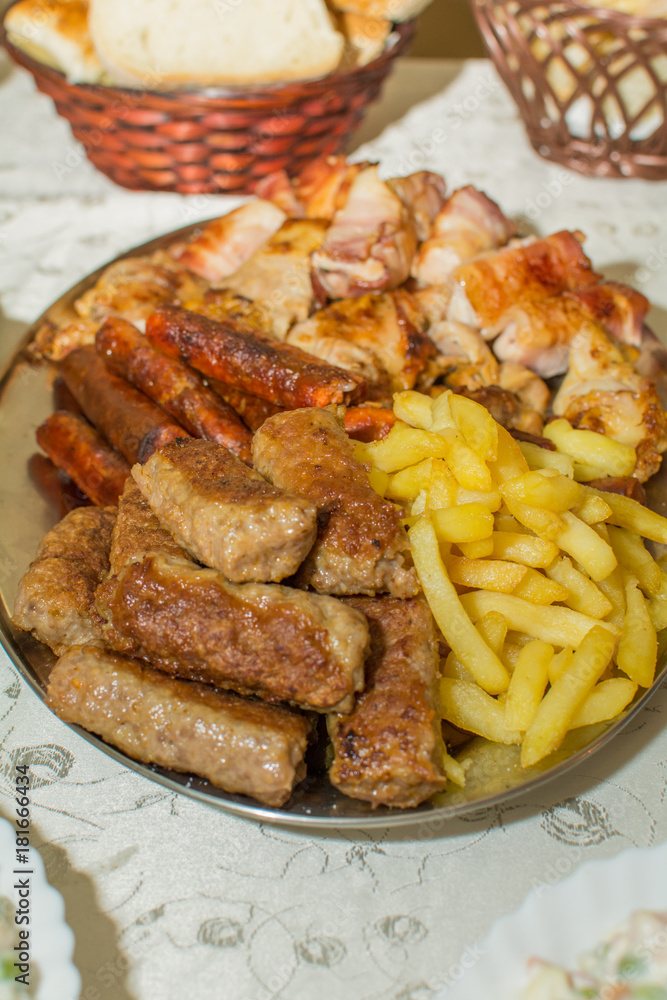 Mixed grill on plate Mixed grill on plate