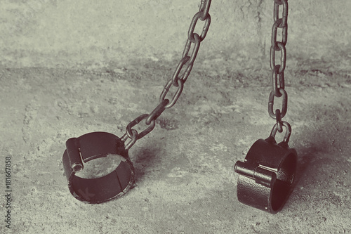 Iron shackles or cuffs photo