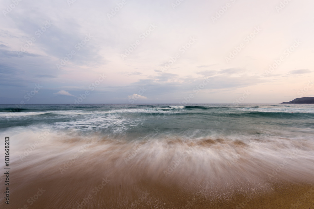 Sunset over Sea, Dramatic Sunset on the Beach, Nature in twilight period Sunset over Sea, Dramatic Sunset on the Beach, Nature in twilight period