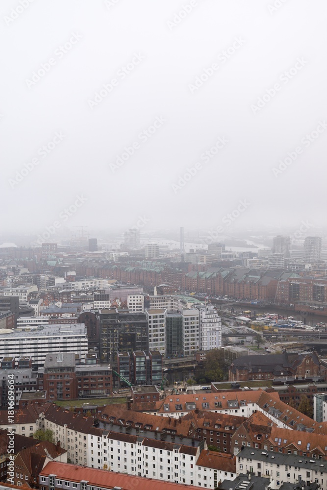Aerial view to Hamburg city. Germany Aerial view to Hamburg city. Germany