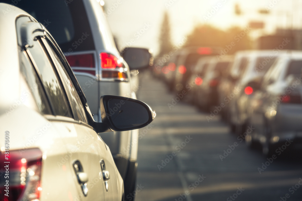 Traffic jams in the city - rush hour Traffic jams in the city - rush hour
