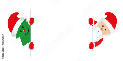 tannenbaum und weihnachtsmann banner