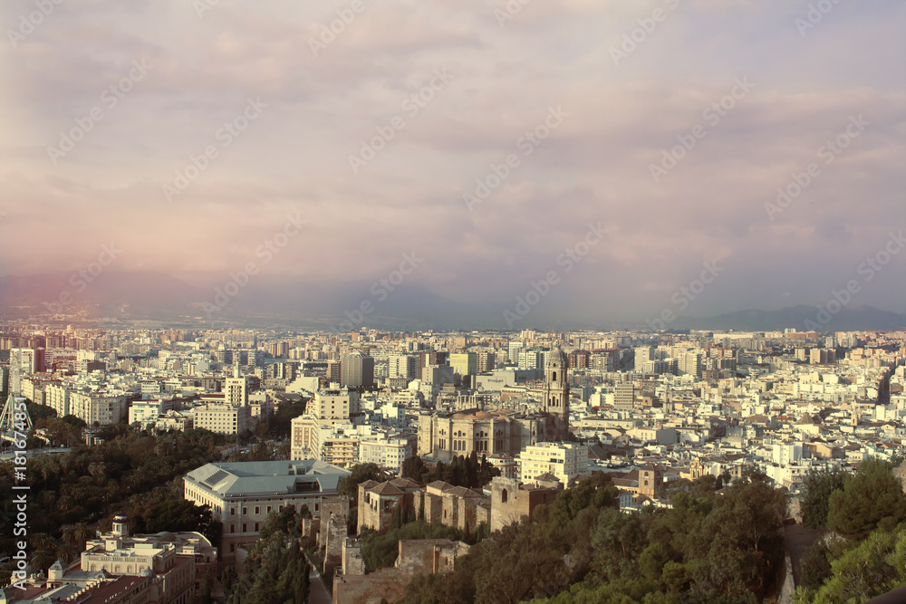 view of the city from the heights in Europe view of the city from the heights in Europe