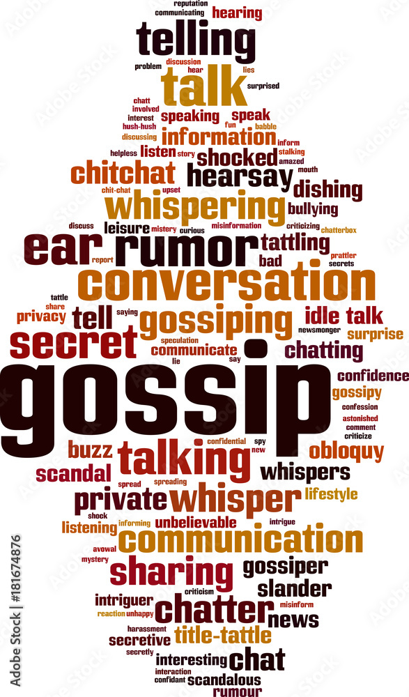 Obraz premium Gossip word cloud