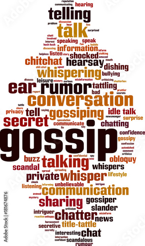 Gossip word cloud