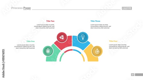 Process Chart with Four Elements Slide