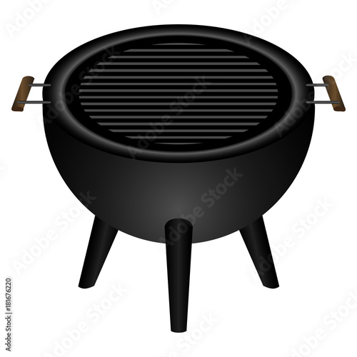 Isolated barbecue grill