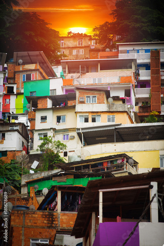 Rio de Janeiro downtown and favela © Aliaksei