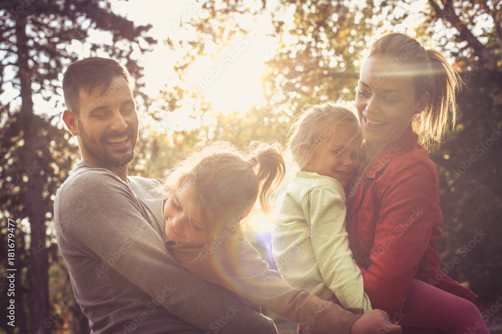 Happy family spending time together. Happy family spending time together.