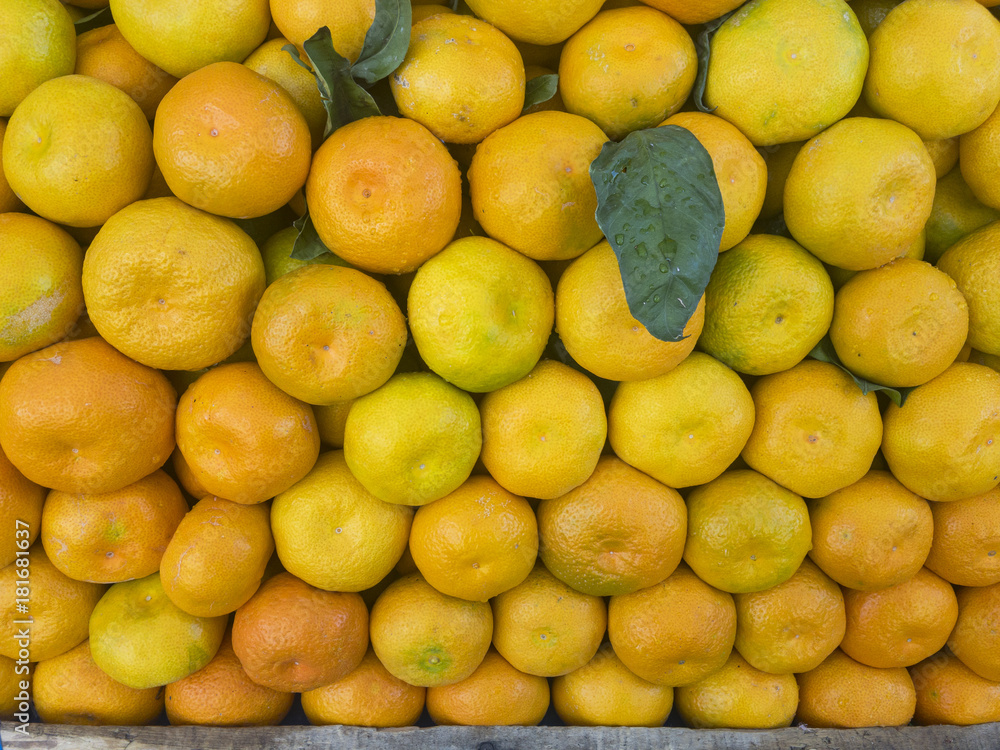 sale of tangerine fruit