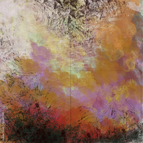 Billede på lærred Dark depressive grunge background гранж фон