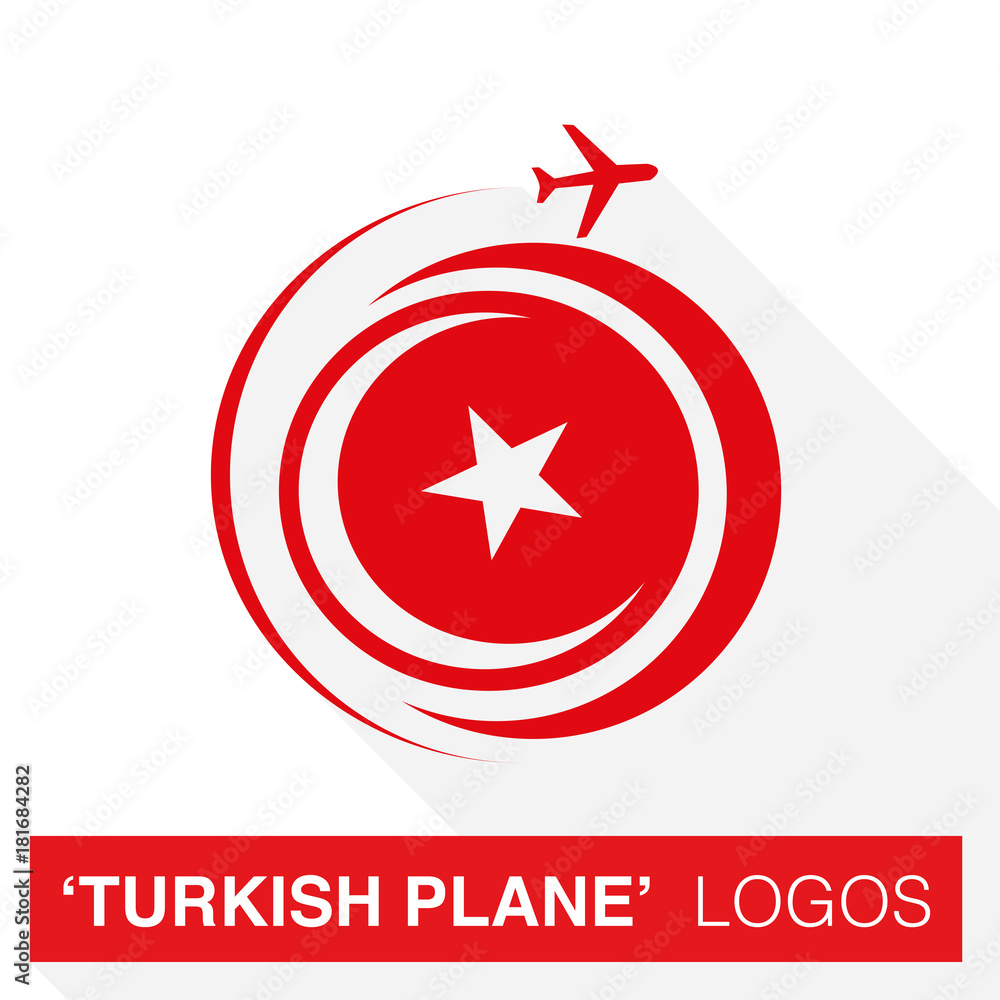 TURKISH PLANE,Logos vector TURKISH PLANE,Logos vector