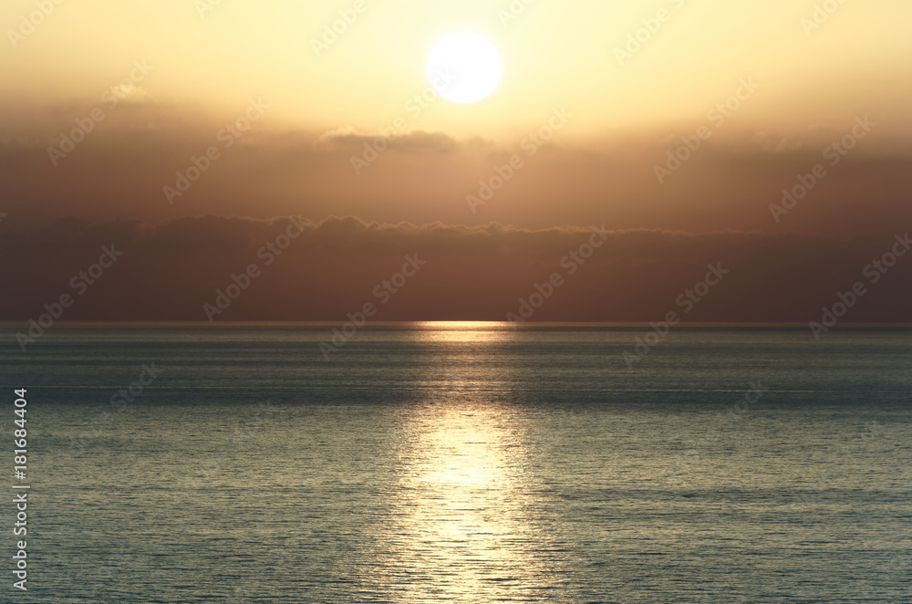 Beautiful sunset above the tyrrhenian sea Beautiful sunset above the tyrrhenian sea