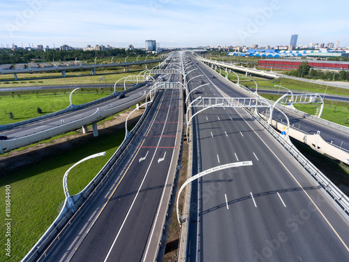 The Western High Speed Diameter (WHSD) is a tollway through city. St. Petersburg, Russia