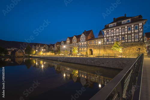 Hannoversch Muenden at summer evening. Lower Saxony.