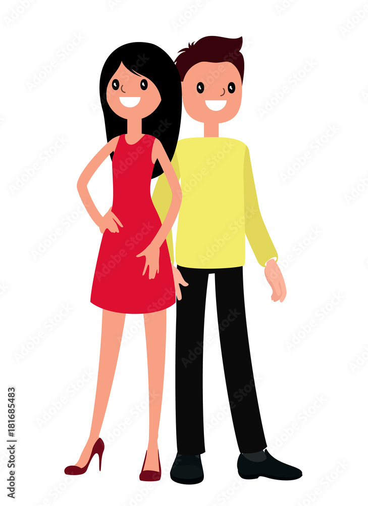 characters animated style man and woman characters animated style man and woman