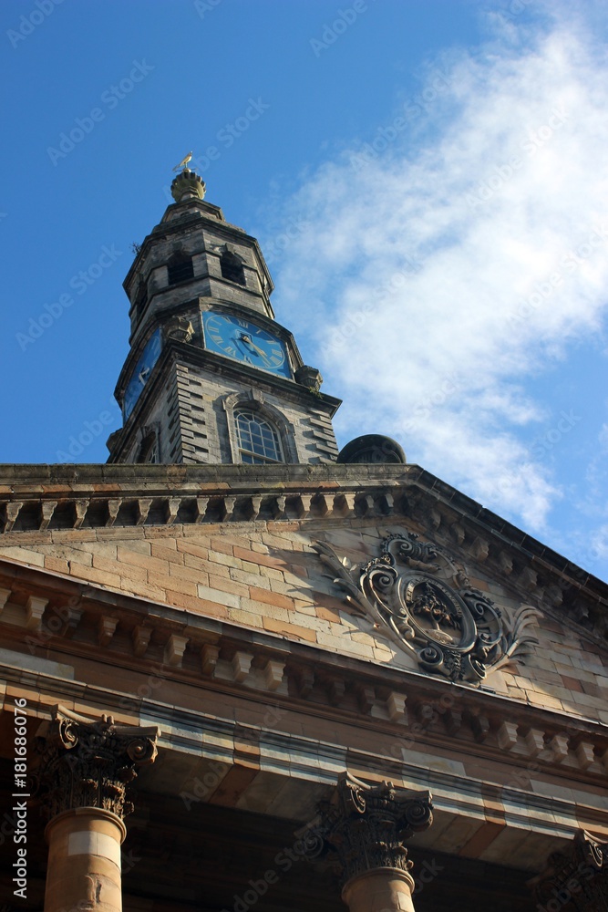 Close-up of St. Andrew's Church, Glasgow.