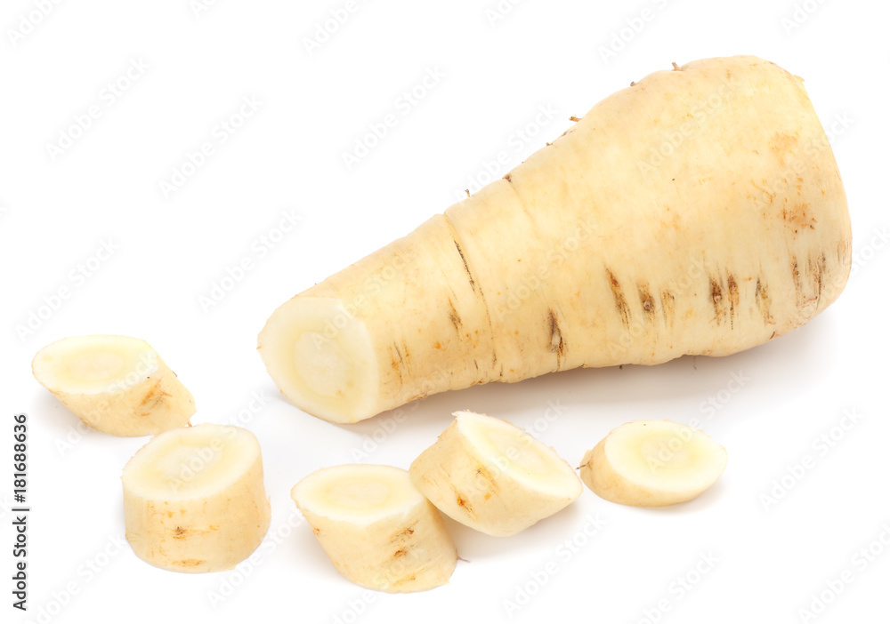 Parsnip isolated on the white background close up Parsnip isolated on the white background close up