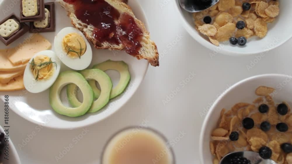 custom made wallpaper toronto digitalhealthy breakfast cereals with milk, fruits and croissants