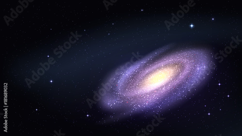 Vector wallpaper with a galaxy and starry sky