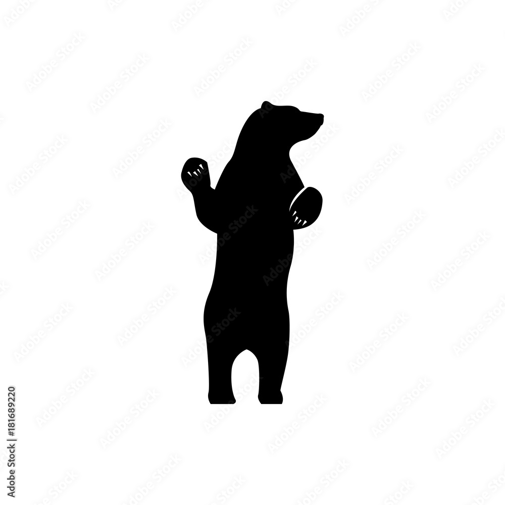 Obraz premium vector bear silhouette